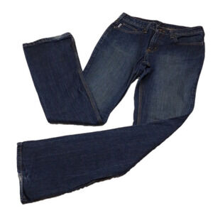 Carhartt Traditional Fit Blue Dark Wash Five Pocket Mid Rise Boot Cut Denim Jean